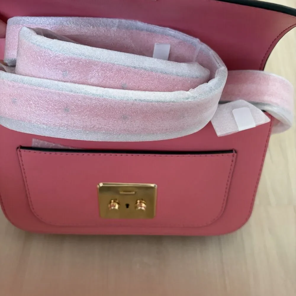Michael Kors Sloan Editor Small Flap Belt Bag Fanny Pack Clutch Leather Tea Rose